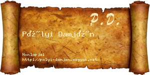 Pályi Damján névjegykártya